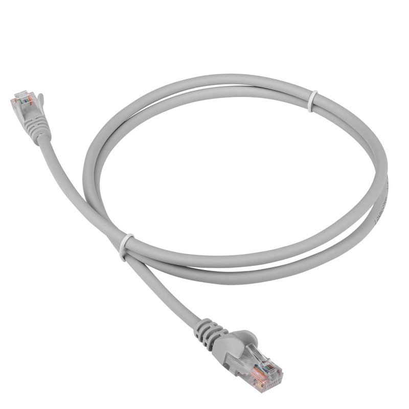 Патч-корд LANMASTER LAN-PC45/U5E-0.5-GY, UTP кат.5e, LSZH, 0,5 м, серый